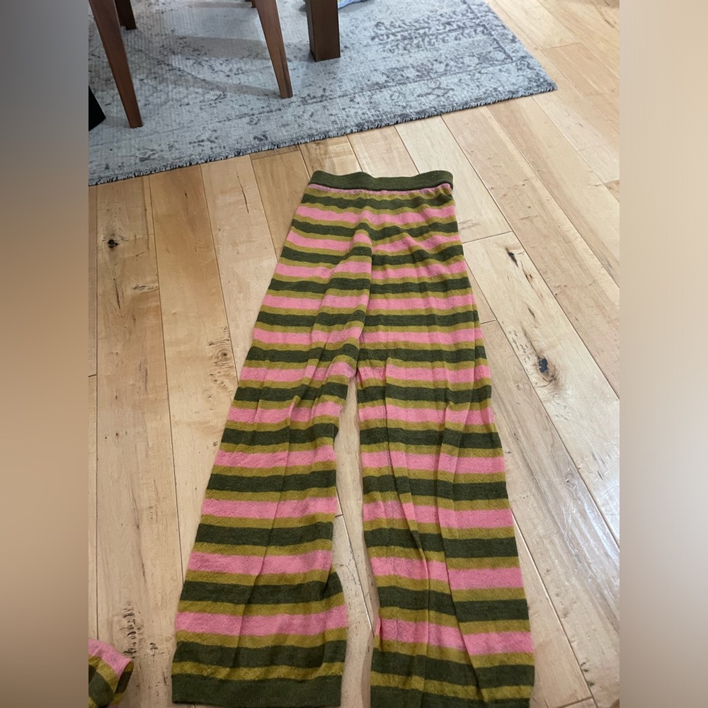 Daily drills striped knitted pants